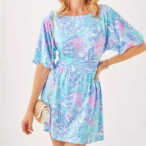 NWT Lilly Pulitzer Parigi Boat Neck Romper Multi Via Del Mar XS MSRP $168